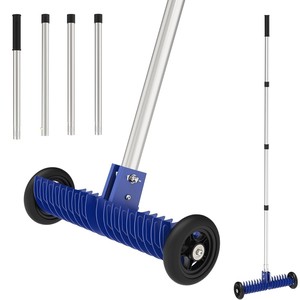 Detachable Lawn Rake Wheel Hand Lawn Edger <b>Weeding</b> <b>Tool</b> Garden Courtyard Grass Trimming Rake - Product Image 3