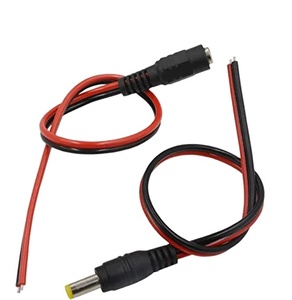 Cable de Alimentación CC de 5.5*2.1mm, Conector Hembra, Clavija, Cable de Conexión, Conector Macho Hembra de 12V CC con Cable de Alimentación - Product Image 2