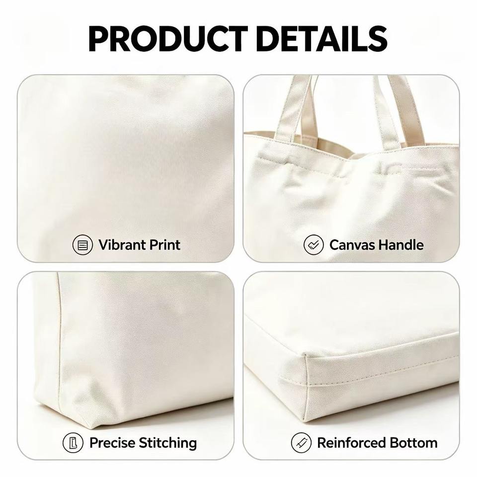 Custom Wholesale Logo Printed Cotton Canvas Tote Bag, Reusable Eco ...