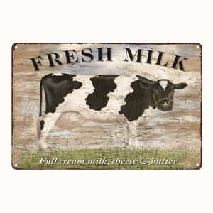 Letrero Metálico Decorativo <span class=keywords><strong>de</strong></span> Pared para Hogar, Tienda o Granja, con Diseño Vintage <span class=keywords><strong>de</strong></span> Pollo Feliz, Gallina, Pato, Cerdo y Leche, Placa <span class=keywords><strong>de</strong></span> Estaño Retro AL006 - Product Image 4