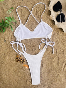Maillot de bain sexy en gros avec logo personnalisé, maillot de bain une pièce en jacquard uni, maillot de bain brésilien, combinaison, <span class=keywords><strong>bikini</strong></span> - Product Image 6