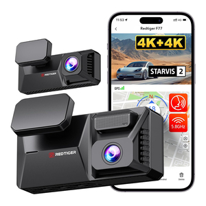 กล้องติดรถยนต์ Redtiger F77 รุ่น Night Vision Dual 4K Mini Dash Camera บันทึกภาพหน้า/หลัง พร้อม WIFI GPS กล้องบันทึกวิดีโอแบบกล่องดำ - Product Image 1