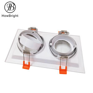 Intérieur Offre Spéciale lampe de calandre encastrée <span class=keywords><strong>GU10</strong></span> à 2 têtes, boîtier de <span class=keywords><strong>spot</strong></span> réglable pour la maison et le bureau, cadre de lumière encastré - Product Image 4