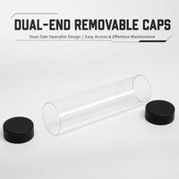 Tube de rangement cylindrique transparent pour tapis de jeu TCG, étui rond en plastique pour tapis de jeu de cartes avec bouchons pour support de tapis de jeu de cartes à collectionner