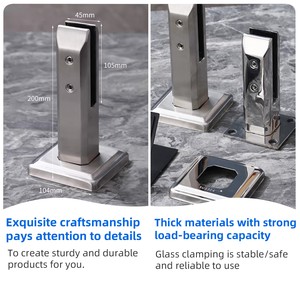 Clôture en <span class=keywords><strong>verre</strong></span> moderne pour extérieur, garde-corps en <span class=keywords><strong>verre</strong></span> facile à installer, poteau de fixation moderne, garde-corps en acier inoxydable - Product Image 2