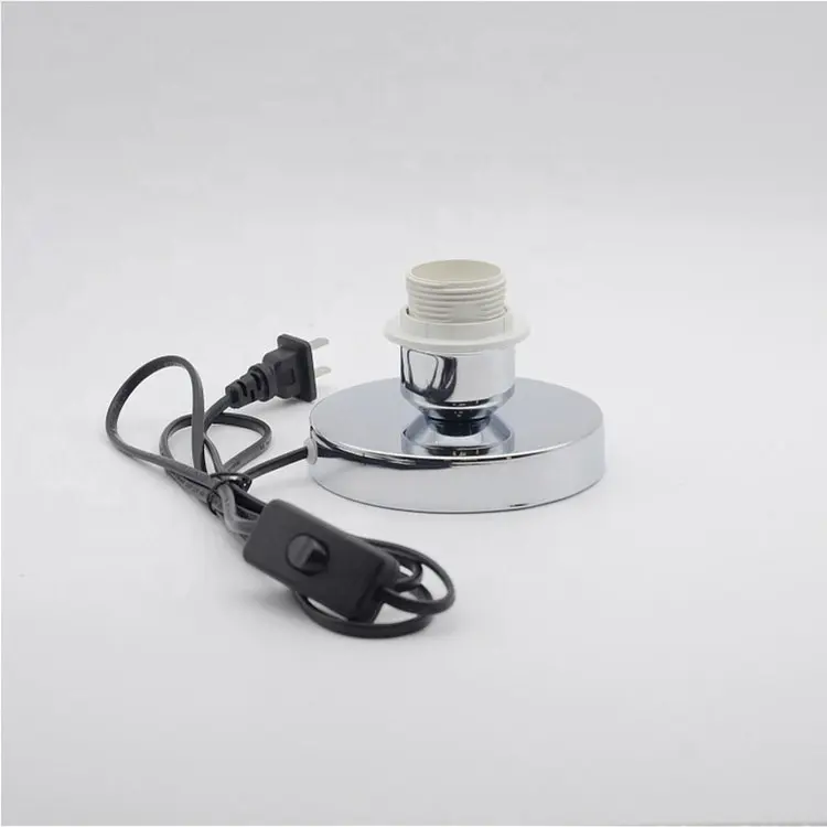 Support de lampe à vis E27 avec dents complètes, accessoire d'éclairage de table, support de commande métallique, pièces