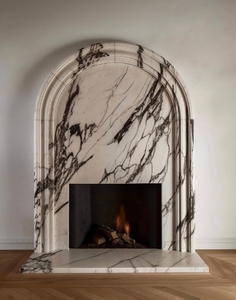 Chimenea de mármol natural tallada a mano clásica para calefacción interior de Villa de lujo 1500C resistente al calor - Product Image 2