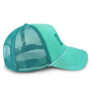Gorra Trucker Transpirable de Moda, Color Verde Menta, Parte Delantera de Espuma, Parte Trasera de Malla, Bordado 3D, Ajustable, Unisex, para Ciclismo - Product Image 5