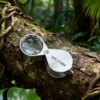 Hot Selling Jewelry Identification 10x/20x/30x Magnifying Glass Magnifier