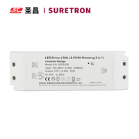Transformateur à variation d'intensité Dali, 3100 mA, tension constante, driver LED 75 W, 24 V CC, alimentation LED, éclairage LED, CE ROHS 0.45