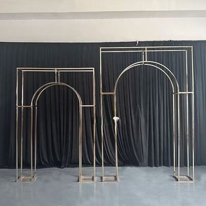 Square Arch Frame Black Gold Metal Arch Rectangular <b>Large</b> Wedding Backdrop for Marriage Events Flower Stand Supplies - Product Image 3