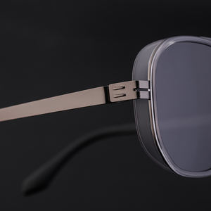 Partagas moda estilo Punk logotipo personalizado polarizado conducción TR90 plástico <span class=keywords><strong>acero</strong></span> cuadrado UV400 sombras gafas de sol para hombres - Product Image 3