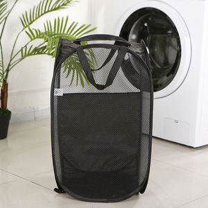 Inexpensive Collapsible <b>Storage</b> and Easy to Open Mesh <b>Bags</b> Pop up <b>Laundry</b> Baskets With Durable Handles - Product Image 1