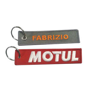 Llavero con Logotipo Bordado Personalizado a <span class=keywords><strong>Precio</strong></span> de Fábrica, Llavero Bordado, Etiqueta de Identificación, Anillo de Llaves Tejido - Product Image 2