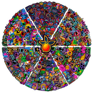 Pegatinas Decorativas Personalizadas de Polipropileno Resistentes a los Rayos UV, Adhesivas, Resistentes a <span class=keywords><strong>la</strong></span> Intemperie, Holográficas, Brillantes, Coloridas, de Neón, para Decoración Navideña - Product Image 4