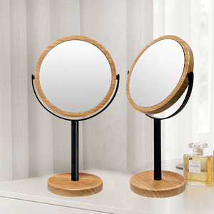 MDF Base Round Vanity <b>Mirror</b> With Metal Frame <b>Desktop</b> <b>Mirror</b> For Durable Makeup Table <b>Mirror</b> Use - Product Image 6