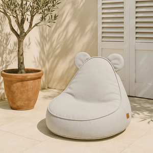 Canapé-lit pour enfants en tissu doux avec design oreilles, pour une utilisation intérieure et extérieure - Product Image 4