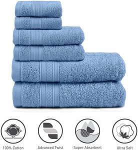 बड़े सुपर स्नान चादरें 100% प्रीमियम कंघी कपास लक्जरी तौलिए कपास तौलिया स्नान तौलिया तीन टुकड़ा सेट - Product Image 4