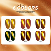 Miss Gooey Kit de vernis à ongles gel effet œil de chat haute pigmentation, magnétique, sans HEMA, Soak Off, 15ml, pour salon professionnel
