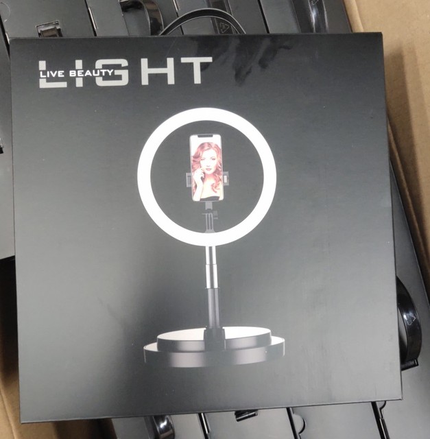 Manufacturer Factory Price Offer RGB12" Foldable Selfie Disc Led Ring Light with Stand and Cell Phone Holder Desk Led Ring Light