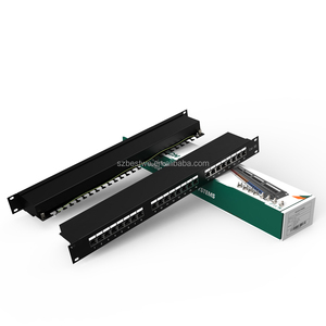 แผงแพทช์ CAT5E แบบมีชีลด์ 24 พอร์ต ผลิตตามสั่ง (OEM) |   FTP 1U 19" แร็คเมาท์ |   แผงเครือข่าย RJ45 สำหรับศูนย์ข้อมูล - Product Image 1