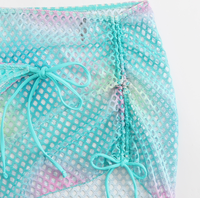 Dropshipping Gradiënt Nieuwe Sexy Mesh Doorzichtige Bikini Pak Halter Push Up Spa Strand Badpak 2025 Voor Vrouwen