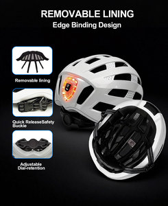 หมวกกันน็อคอัจฉริยะมาใหม่พร้อมไฟ LED และกล้องในตัวสำหรับผู้ใหญ่หมวกกันน็อคจักรยานขี่กลางคืนปลอดภัยสำหรับขี่จักรยาน - Product Image 4