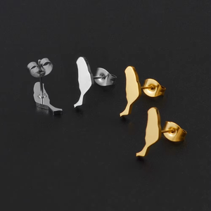 Kanarische Inseln Ohrstecker und <span class=keywords><strong>Mallorca</strong></span> El Hierro Karte Edelstahl Kanarischer Schmuck für Frauen und Mädchen # 008162 - Product Image 5