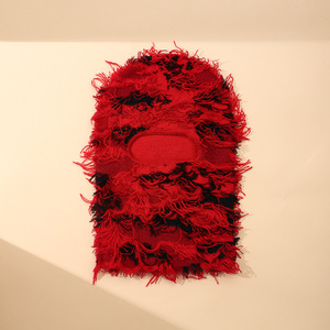 Bán buôn dệt kim Balaclava mặt đan đầy đủ Mặt nạ che một lỗ Thiết kế cỏ đau khổ Balaclava trượt tuyết mặt nạ - Product Image 3