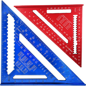 DEWEN Rapporteur d'angle en alliage d'aluminium, équerre métrique, règle triangulaire de mesure 7/12 pouces pour le travail du bois, l'industrie et le bricolage (OEM) - Product Image 4