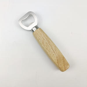 Ouvre-bouteille en acier inoxydable avec manche en bois de Yangjiang, matériau en bambou rond XR5003 - Product Image 4