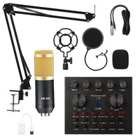 BM 800 Studio Microfoon Sets met V8 Geluidskaart Professionele K8 Draadloze Microfoon voor Mobiele Telefoon Computer Opnames TikTok