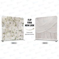 Nouveau support de toile de fond 8x8 pieds pour mariage, blanc, en alliage d'aluminium, pour photomaton, toile de fond personnalisée pour fête, en vente