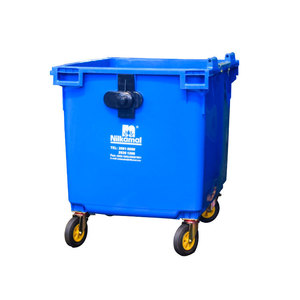 1100L Outdoor Classified Trash Can, Large Capacity Commercial Use <b>with</b> <b>Lid</b>, Outdoor Property Sanitation <b>Bin</b>, Large Trash <b>Bin</b> - Product Image 4