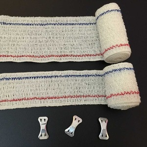 <b>Elastic</b> <b>Bandage</b> 7.5cm X 4.5m Red Blue Trim Non Sterile Wound Dressing First Aid Training <b>Bandage</b> - Product Image 2