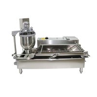 Machine à faire des beignets automatique à fonctionnement facile, 500 pièces/heure, machine à beignets entièrement automatique à double rangée avec 110/220V