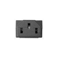 Conector de Entrada de Corriente CA IEC C13, 10A 250V, Enchufe de 3 Pines, Portafusibles, Carcasa Rectangular de Nailon, Contactos de Cobre, Adaptador