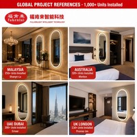 Miroir sur pied ovale Fullkenlight sans cadre, LED intégrée, rétroéclairé, tactile et à intensité variable, pour l'essayage de vêtements sur toute la silhouette
