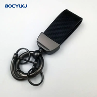 Auto-Schlüsselanhänger aus Kohlefaser Leder für BMW Mercedes VW Audi Toyota Honda Lexus MG Hyundai Kia Ford Schlüsselanhänger Anti-Verlust-Zubehör
