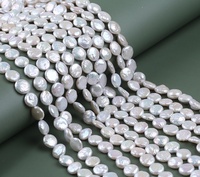 Natural Coin Baroque Pearls 11-12mm Real Natural Freshwater Pearl Diy Necklace Earring Jewellery Accessory Button Beads