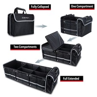 Organisateur de bagages avec couvercle - Organisateur de voiture avec glacière, rangement pliable pour SUV, berline, camion