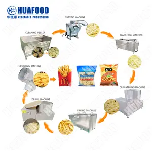 Linea di produzione industriale di patatine fritte congelate linea di lavorazione Semi automatica macchina per la produzione di patatine fritte