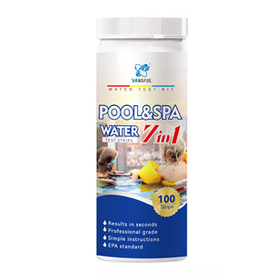 Bandelettes de test d'eau pour piscine et spa Vansful 7 en 1, 100 pièces, pour chlore, pH, brome, dureté, alcalinité, acide cyanurique - Product Image 2