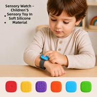 Nouveaux produits transfrontaliers : Jouets de décompression TPR en forme de montre, pierres sensorielles détachables à texture apaisante, unisexe pour jeunes