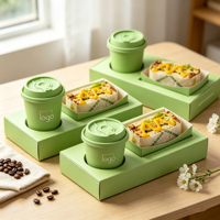 Boîte d'emballage OEM pour sandwichs, café et repas à emporter – Contenants pour petit-déjeuner et emballages alimentaires