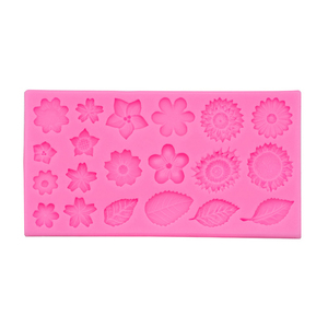 Molde de Silicona para Pastel con Forma de Rectángulo 3D, 20 Diseños Diferentes, Tamaños de Girasol, Margarita, Ciruela, Cereza, Orquídea, Rosa, Berenjena y Hojas, para Manualidades - Product Image 3