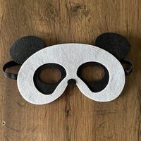 Masques en feutre pour cosplay d'animaux de la forêt, imprimés par transfert thermique, multicolores, cadeaux de fête d'Halloween, garçons, filles, tissu, zoo