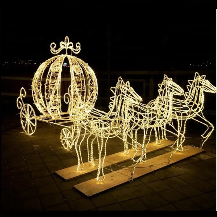 EVERMORE большие украшения полоса для бега Рождество открытый 3D олень LED мотив огни