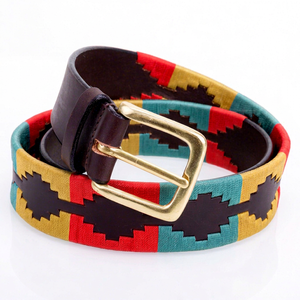 Luxury Custom Genuine <b>Leather</b> Case Polo <b>Belt</b> Hand <b>Woven</b> Argentine Design Polo <b>Belt</b> Heavy Duty Cowhide <b>Belt</b> Factory LPB-0009 - Product Image 1