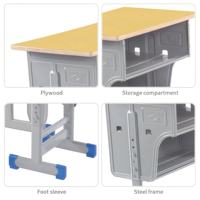 Table et chaises d'école modernes réglables pour enfants du primaire, idéales pour l'école et le bureau à domicile (vente en gros)